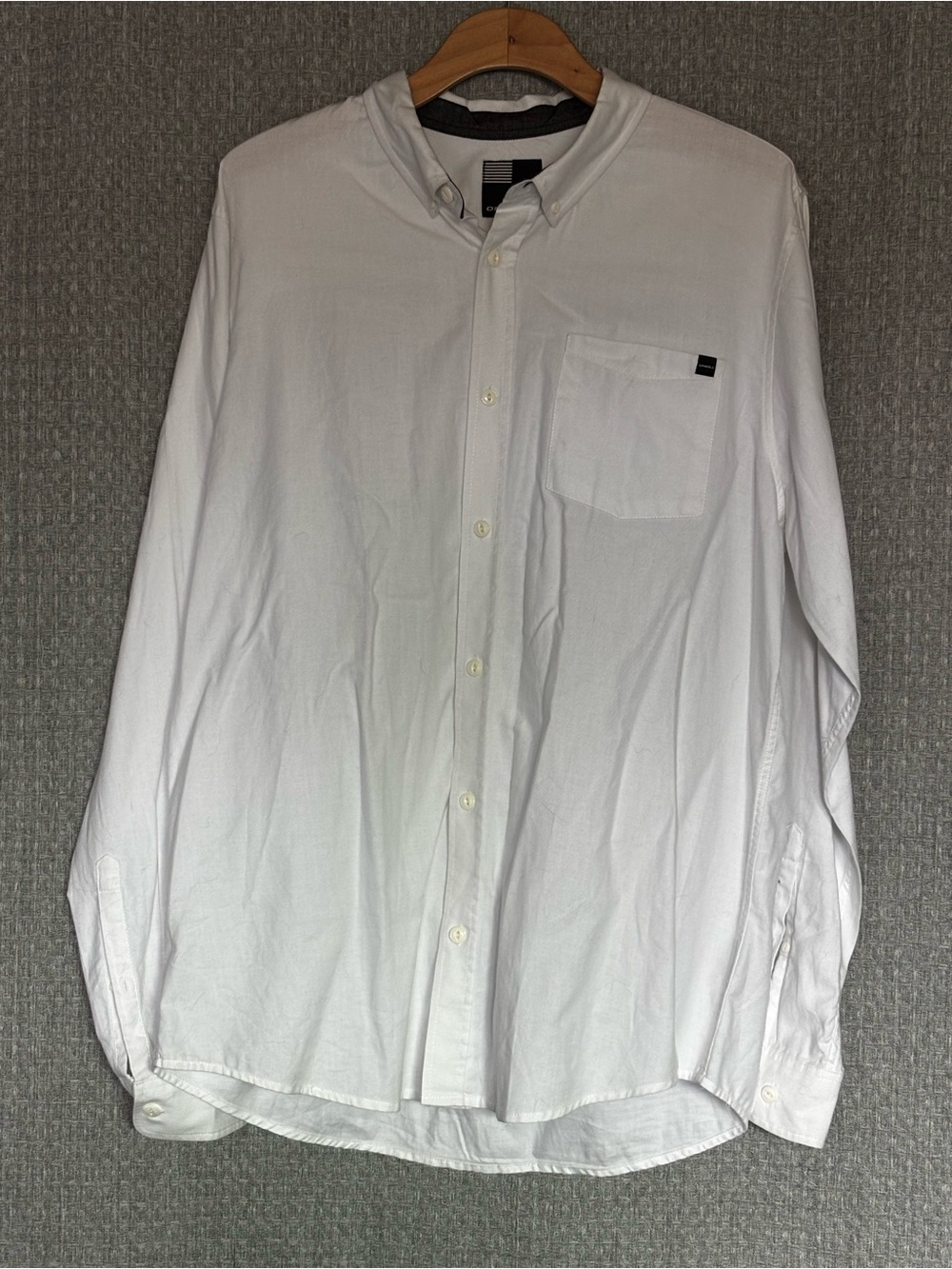 O’Neill Men’s White Long Sleeve Button Down Shirt Size Large L